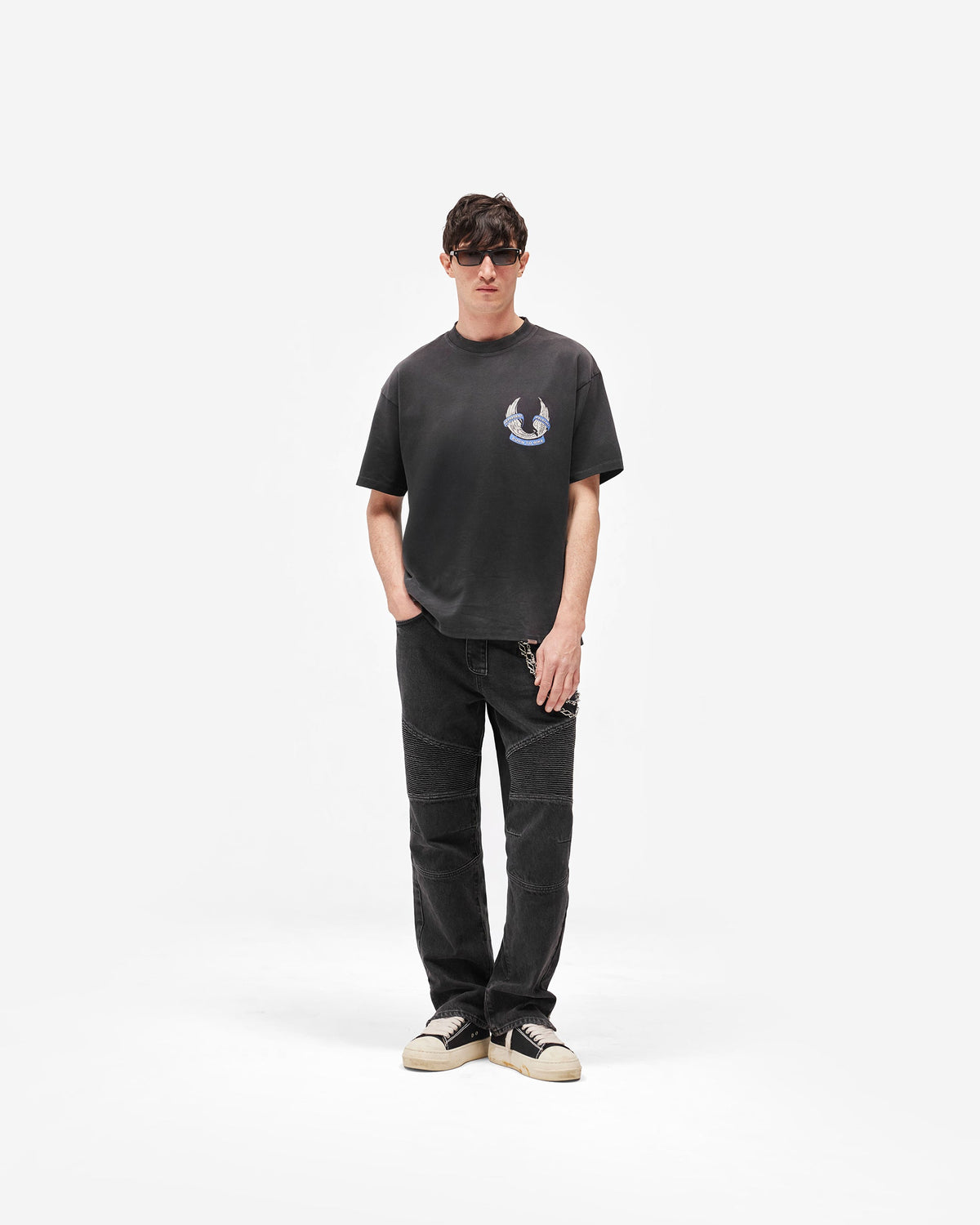 REPRESENT Represent X Belstaff Born To Bike T-Shirt - Aged Black