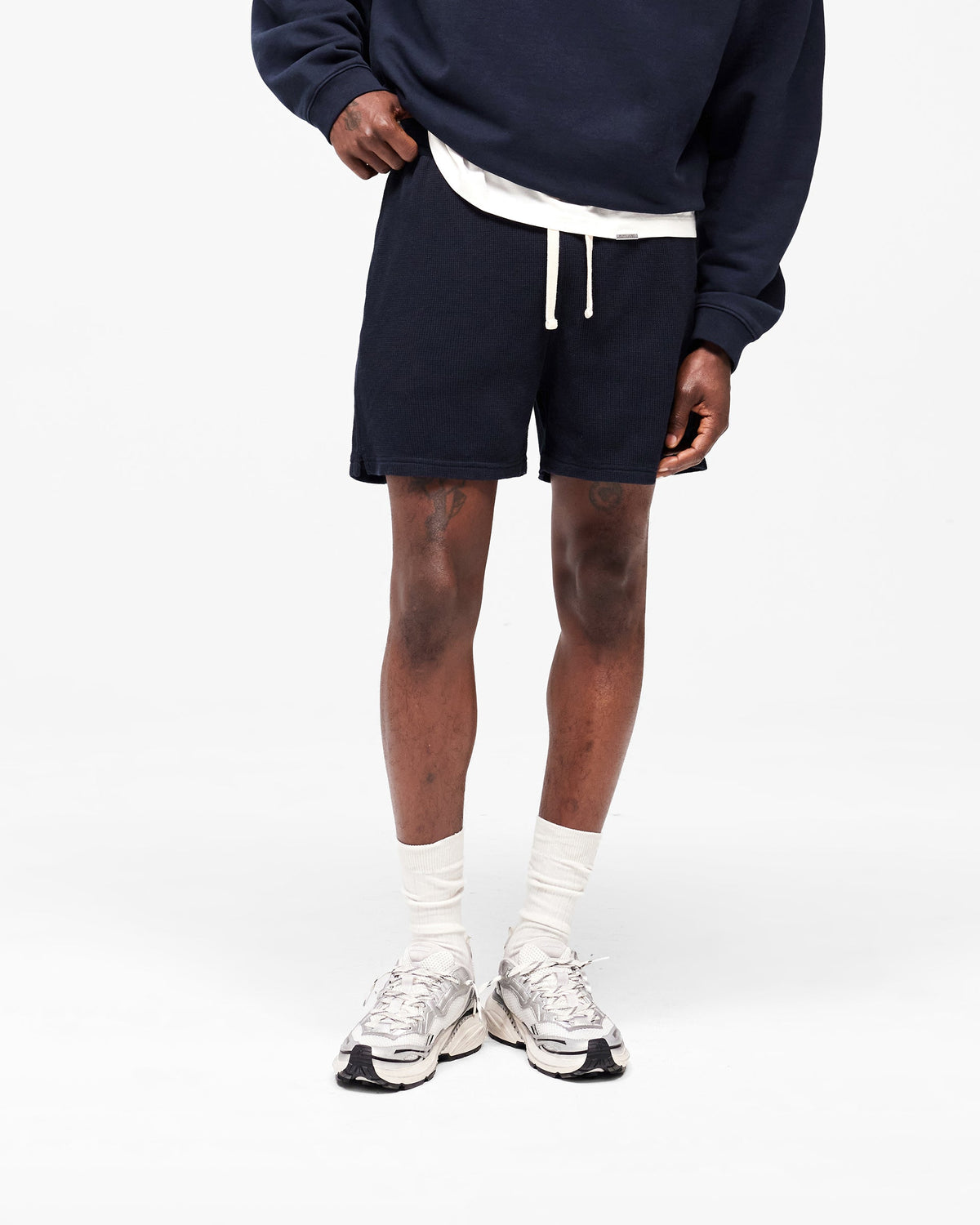 REPRESENT Initial Waffle Shorts - Midnight Navy