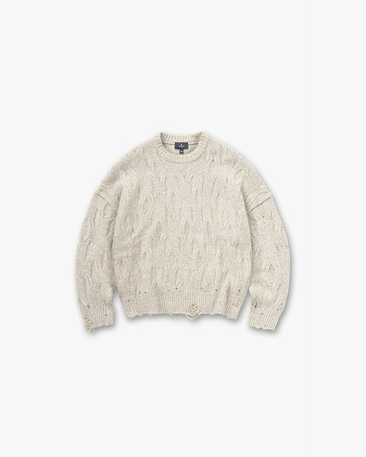 REPRESENT Distress Knit Sweater - Taupe