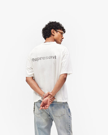 REPRESENT Lowercase Logo T-Shirt - Flat White