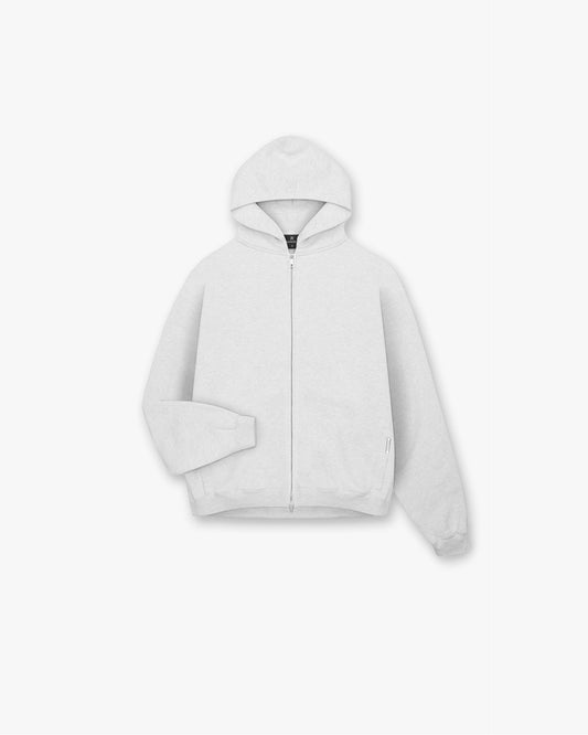 REPRESENT Initial Oversized Zip Hoodie - Ice Grey Marl