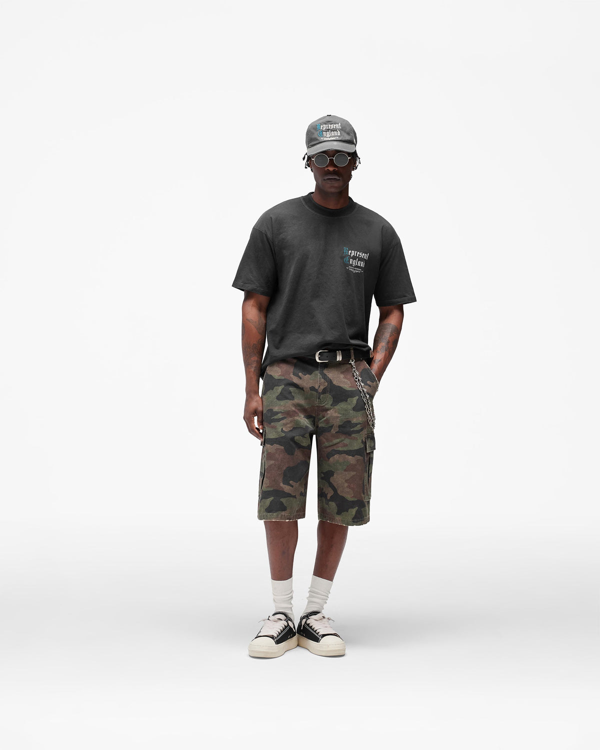 REPRESENT Private Members T-Shirt - Stained Black