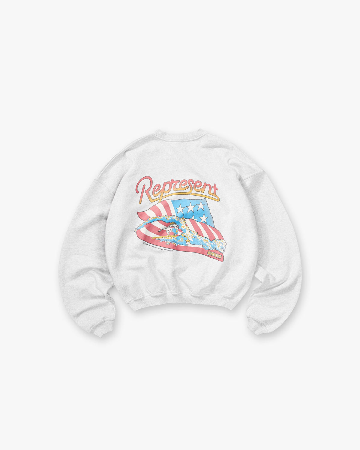 REPRESENT Represent x Beach Boys Americas Band Sweater - Ice Grey Marl