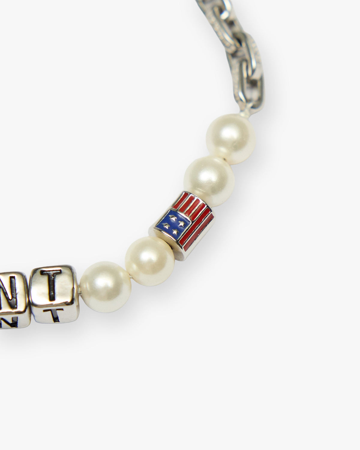 REPRESENT Beaded Represent Bracelet - Silver