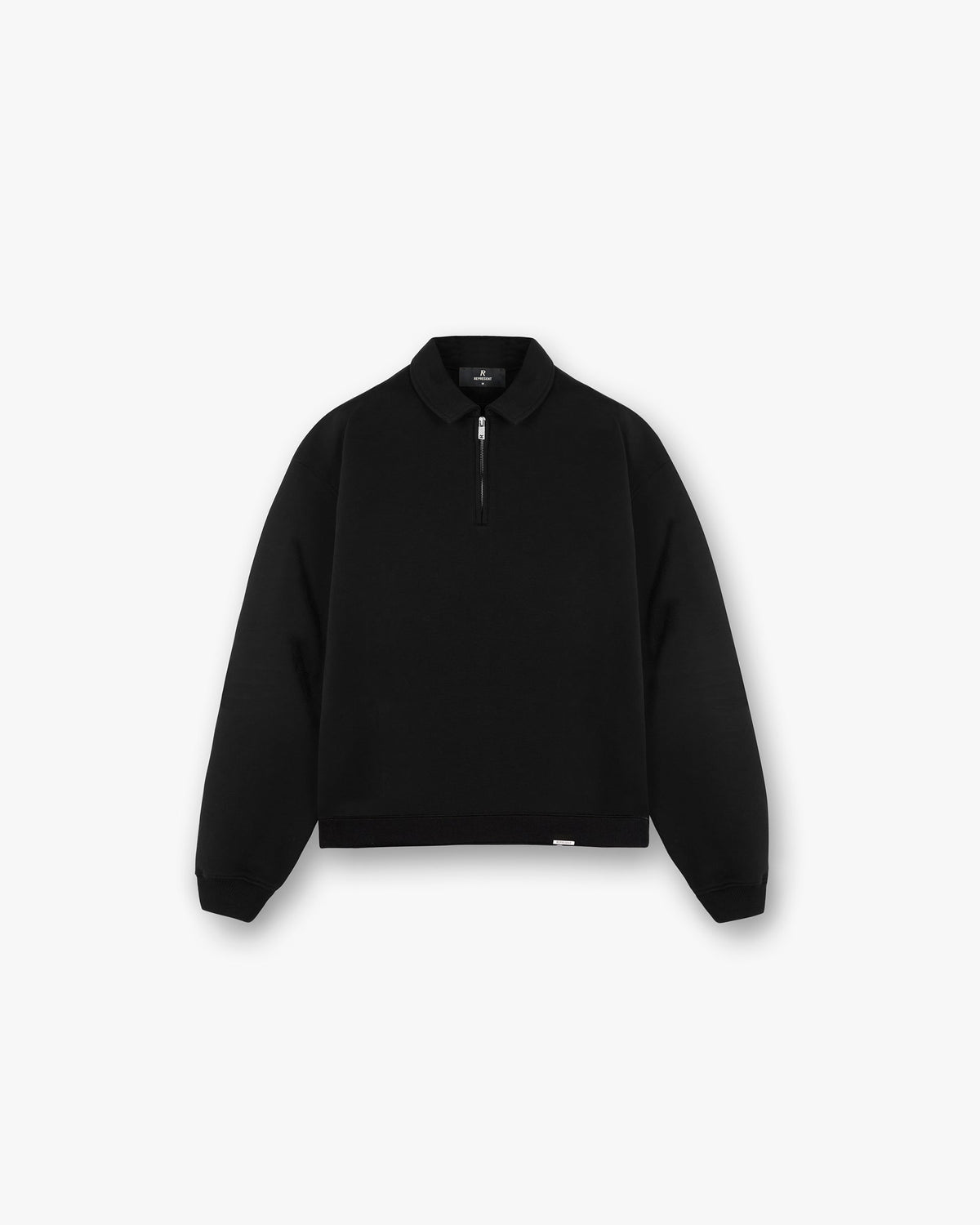 REPRESENT Initial Boxy Quarter Zip - Jet Black