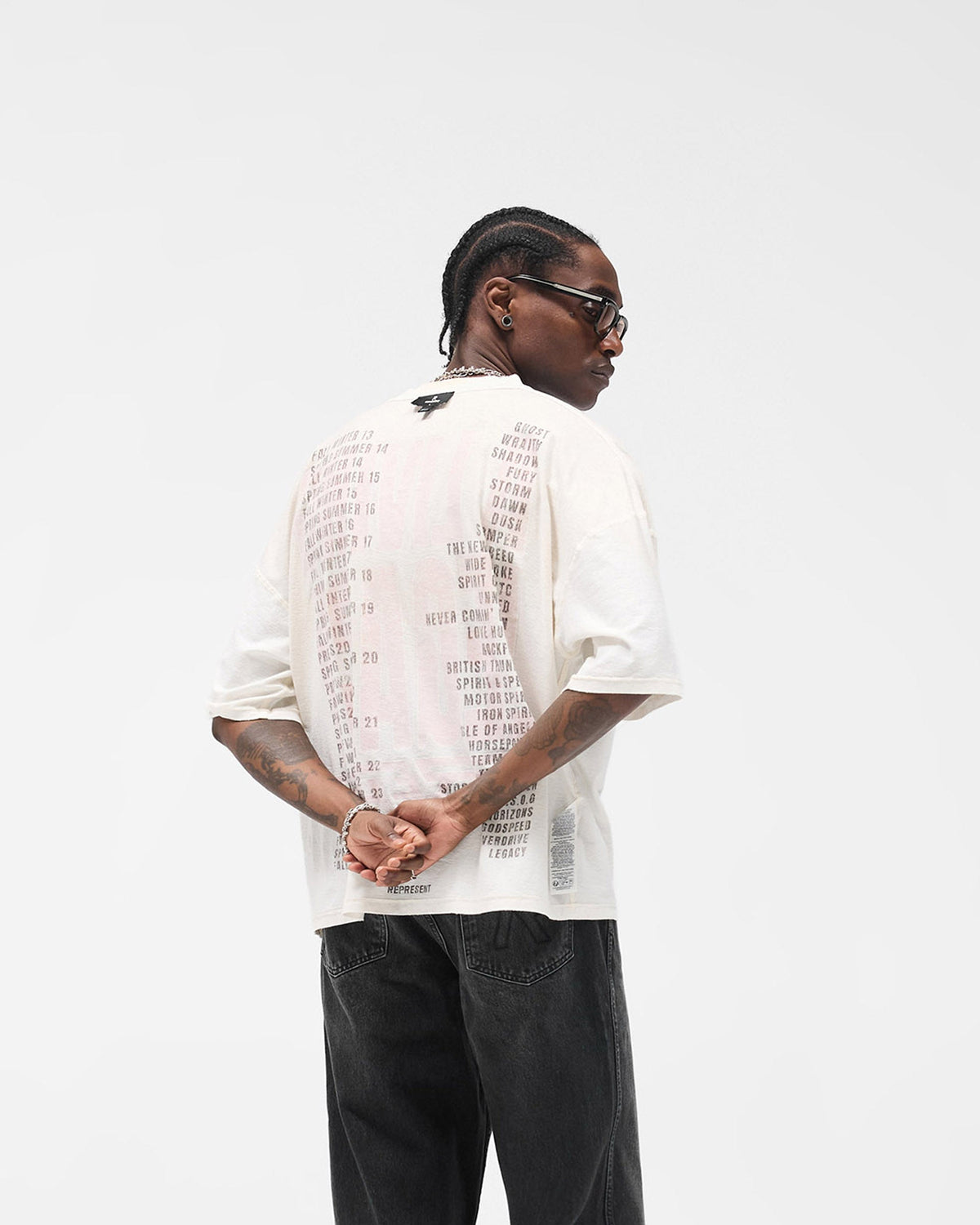 REPRESENT Reversible Living Legacy Tour T-Shirt - Flat White