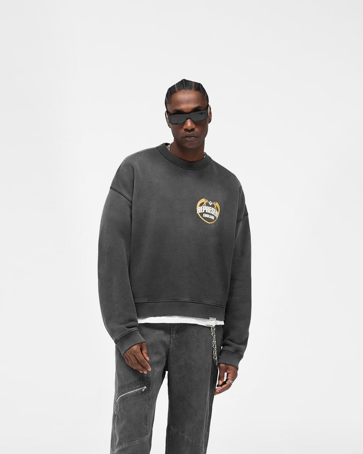 REPRESENT Angel Border Sweater - Stained Black