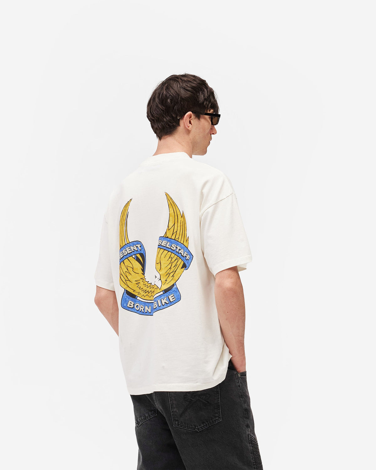 REPRESENT Represent X Belstaff Born To Bike T-Shirt - Flat White