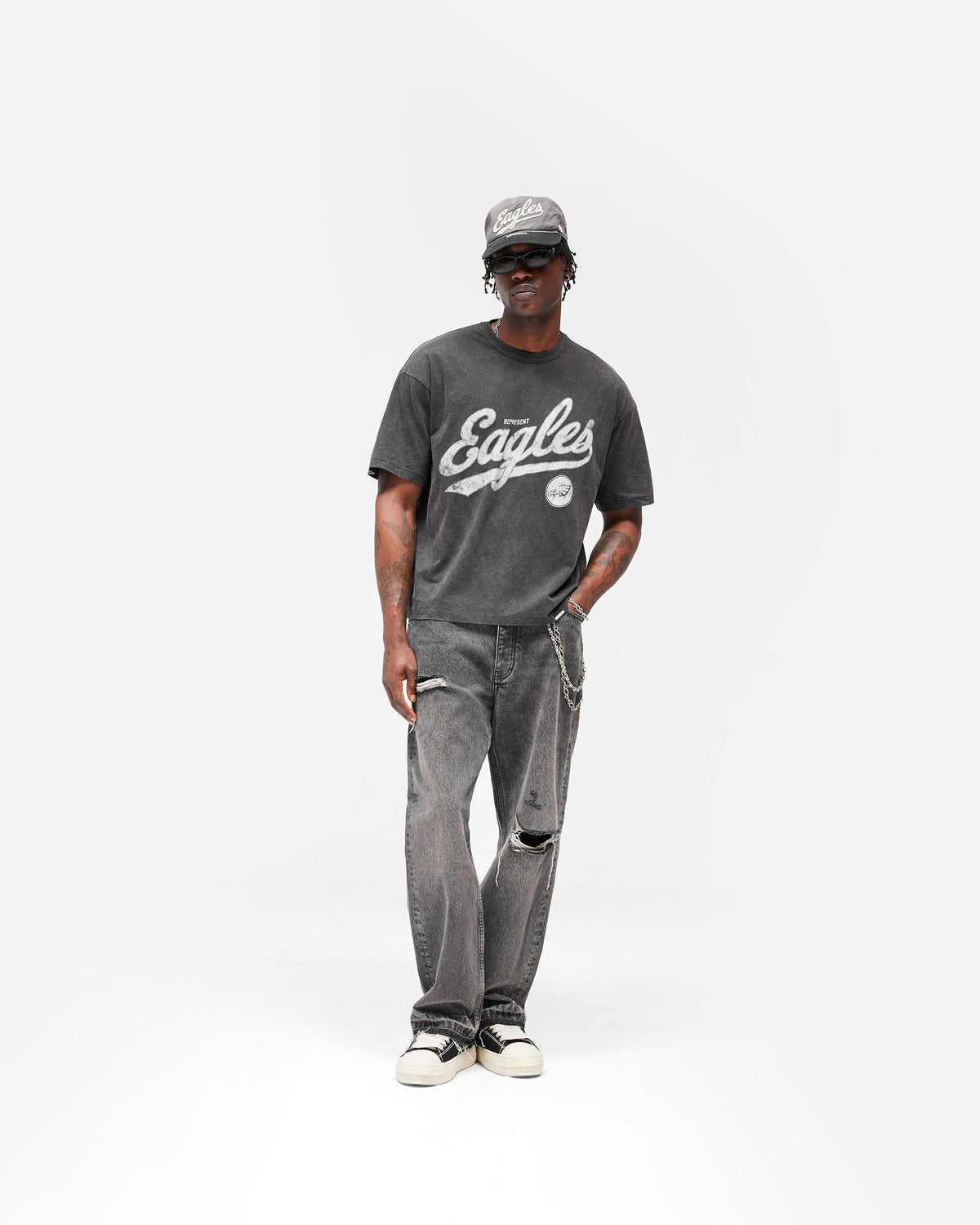 REPRESENT Philadelphia Eagles x Represent T-Shirt - Vintage Grey