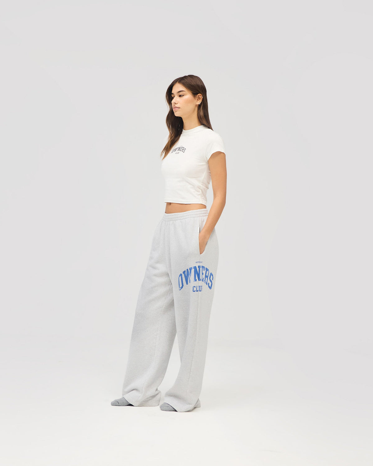 REPRESENT Represent Owners Club Sweatpant - Sprayed Ice Grey Marl