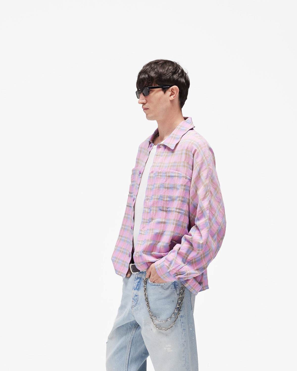REPRESENT Santa Monica Flannel Shirt - Blush