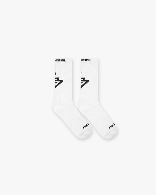 REPRESENT 247 Logo Sock - Flat White