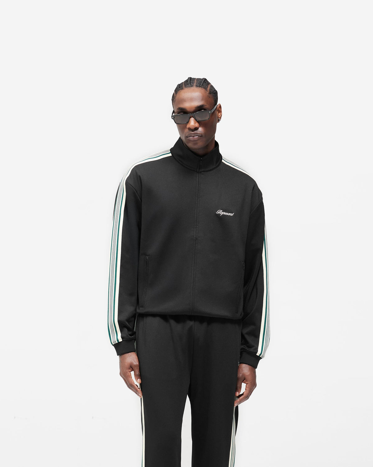 REPRESENT Taped Track Jacket - Jet Black