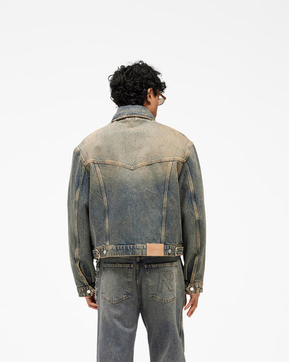 REPRESENT Denim Trucker - Blue Cream