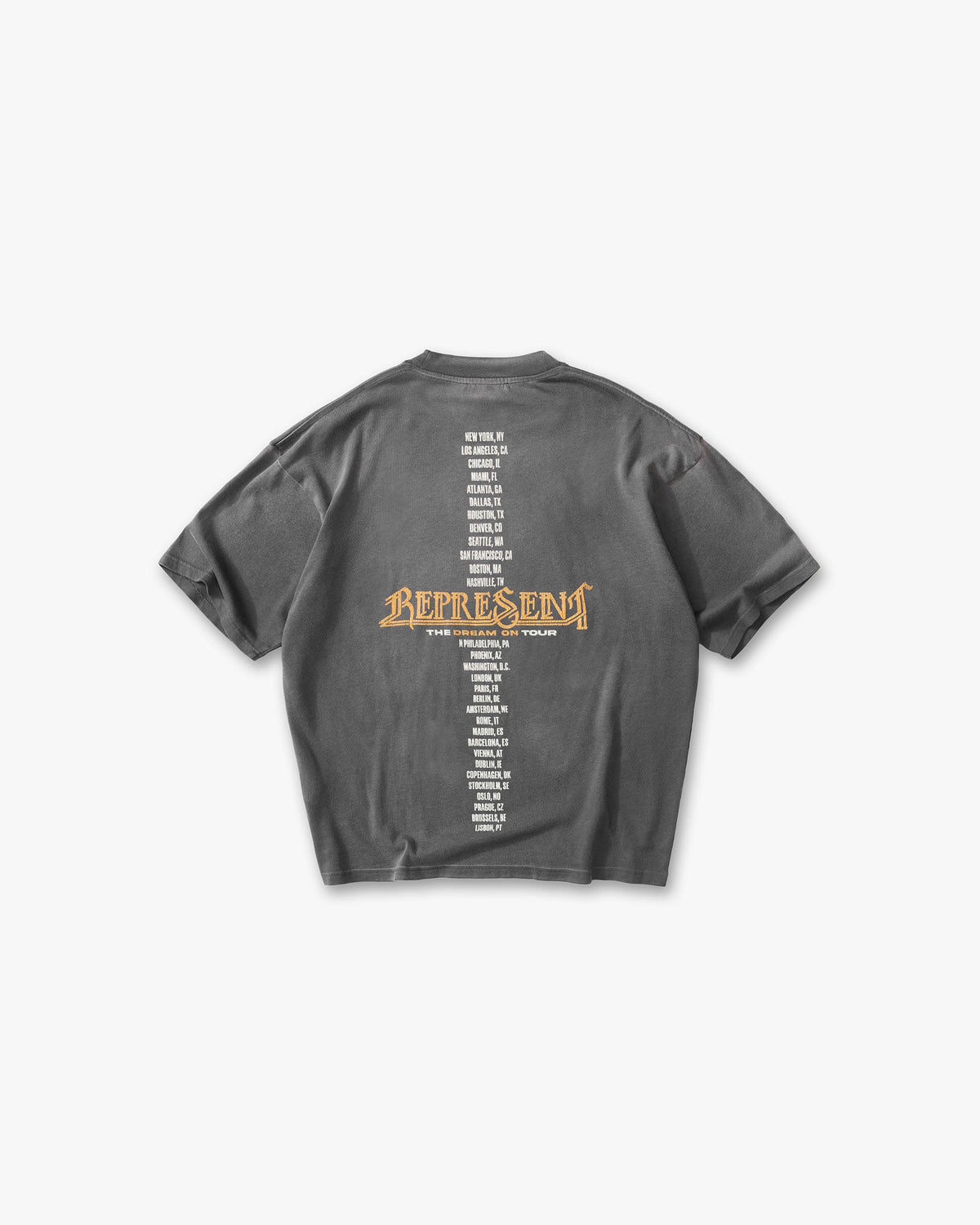 REPRESENT Golden Tour T-Shirt - Sun Fade Grey