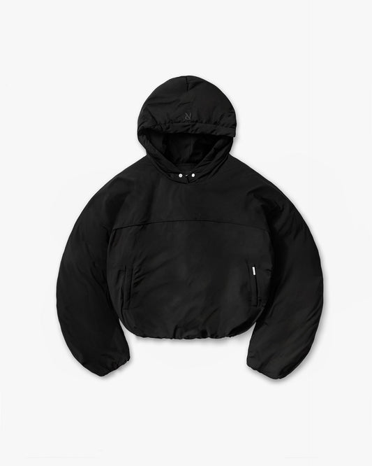 REPRESENT Arch Pullover Puffer - Jet Black