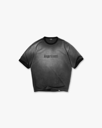 REPRESENT Represent Ringer T-Shirt - Stained Black