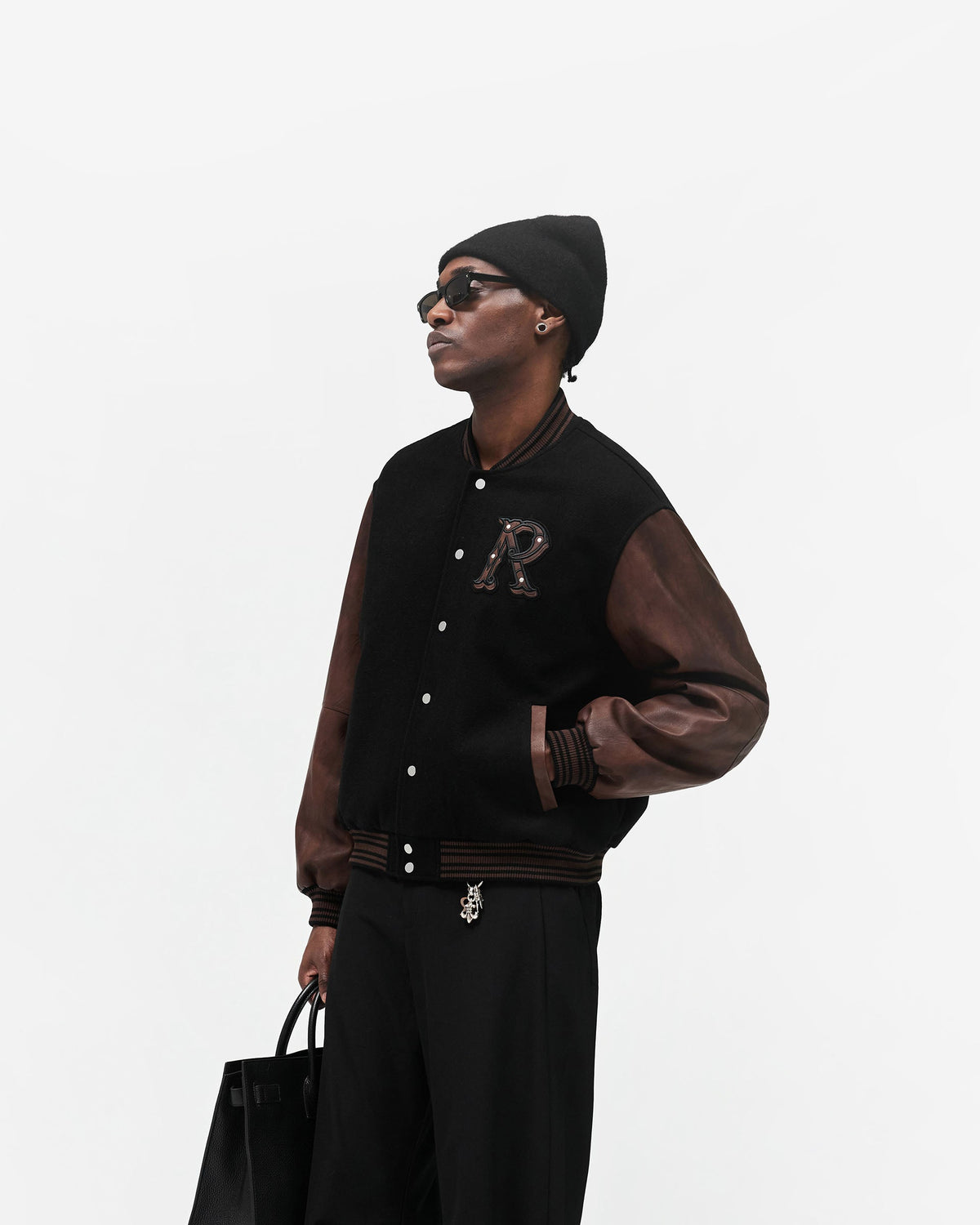 REPRESENT Varsity Bomber - Jet Black