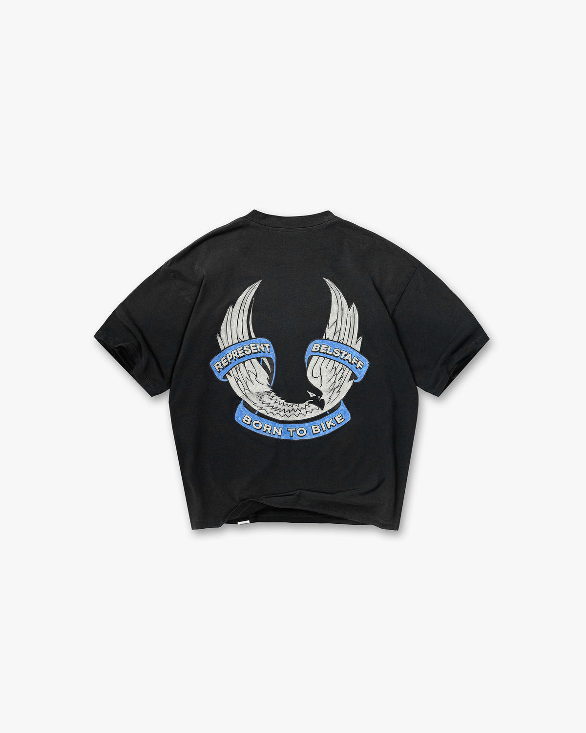 REPRESENT Represent X Belstaff Born To Bike T-Shirt - Aged Black