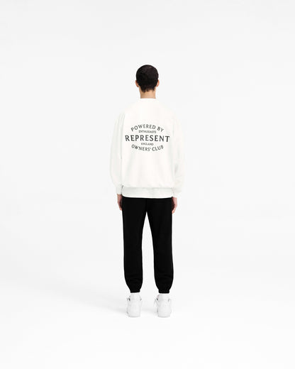 REPRESENT Represent Owners Club Stamp Sweater - Flat White