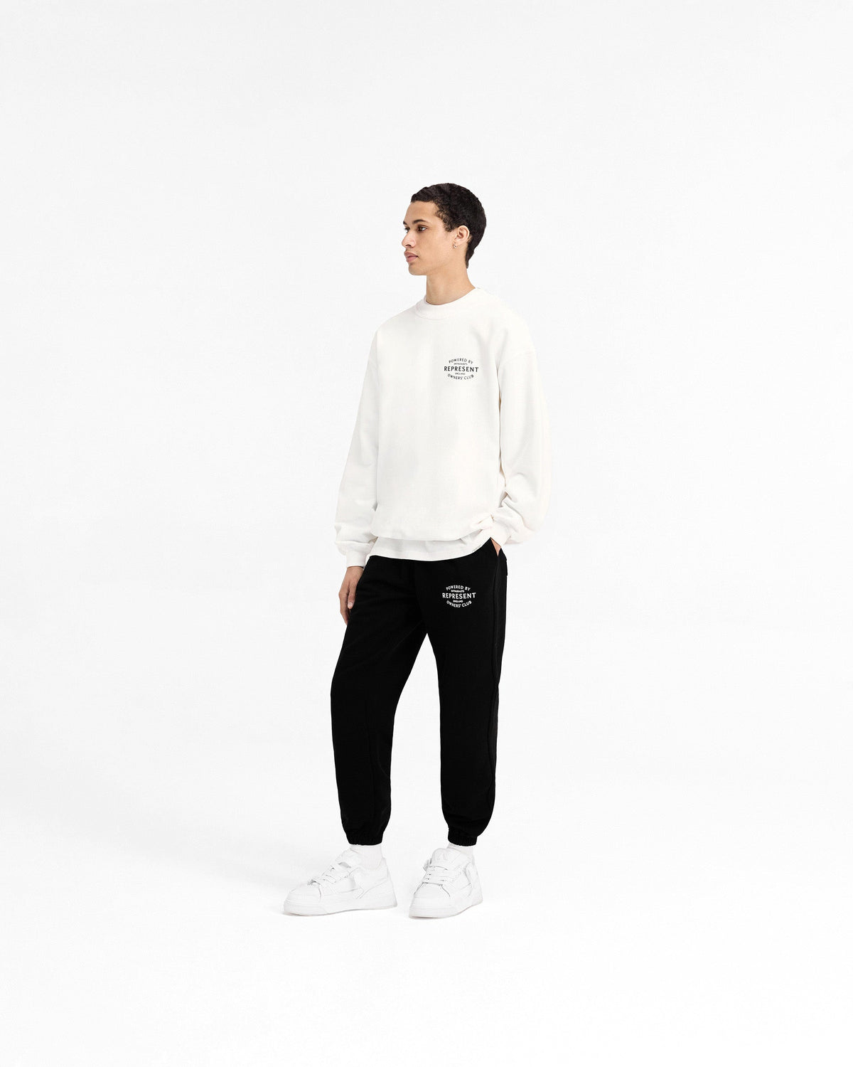 REPRESENT Represent Owners Club Stamp Sweater - Flat White