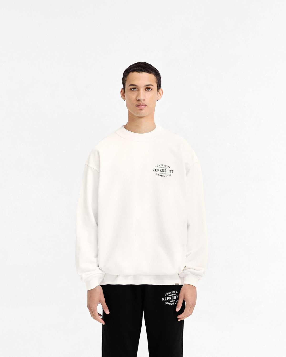 REPRESENT Represent Owners Club Stamp Sweater - Flat White