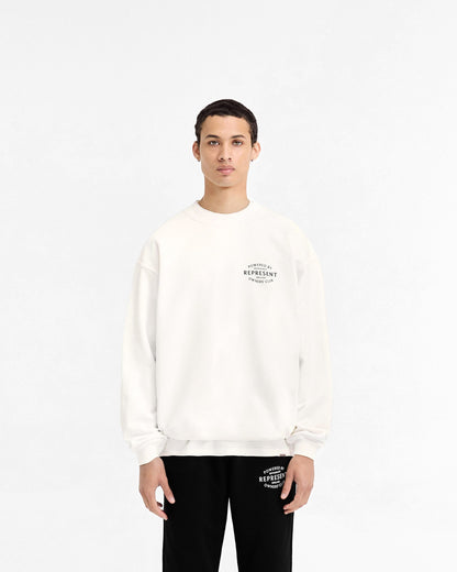 REPRESENT Represent Owners Club Stamp Sweater - Flat White