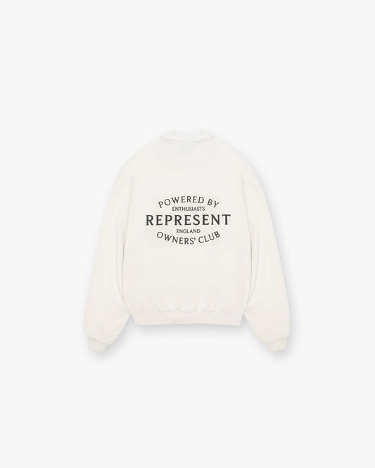REPRESENT Represent Owners Club Stamp Sweater - Flat White