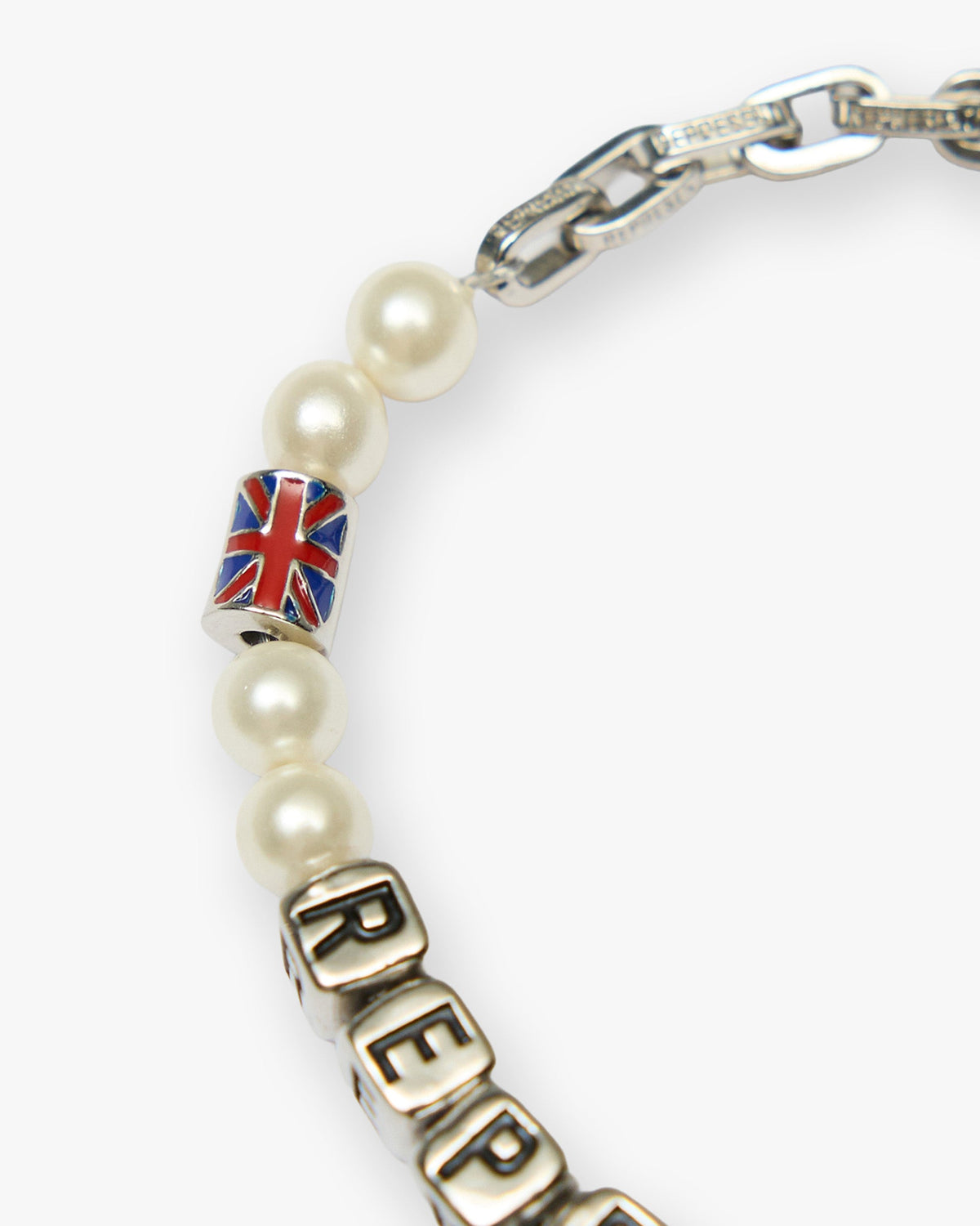 REPRESENT Beaded Represent Bracelet - Silver