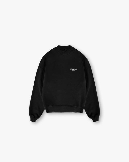 REPRESENT Team 247 Oversized Crew - Jet Black