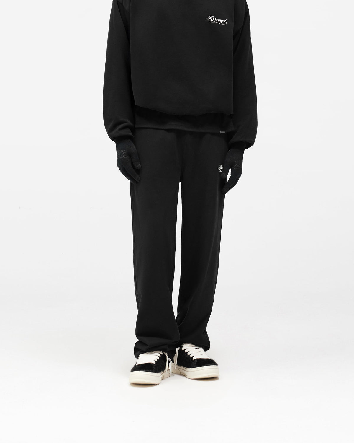 REPRESENT Dual Layer Script Sweatpants - Jet Black
