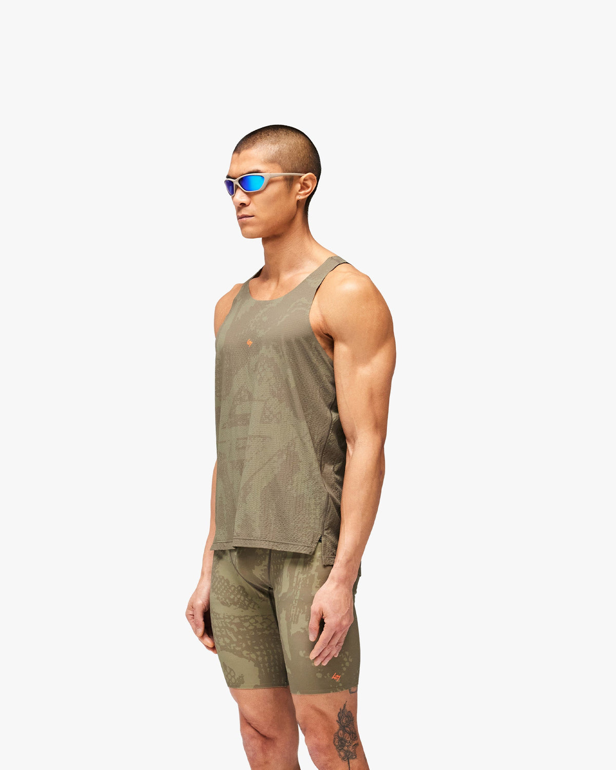 REPRESENT 247 Los Angeles Singlet - Aged Khaki