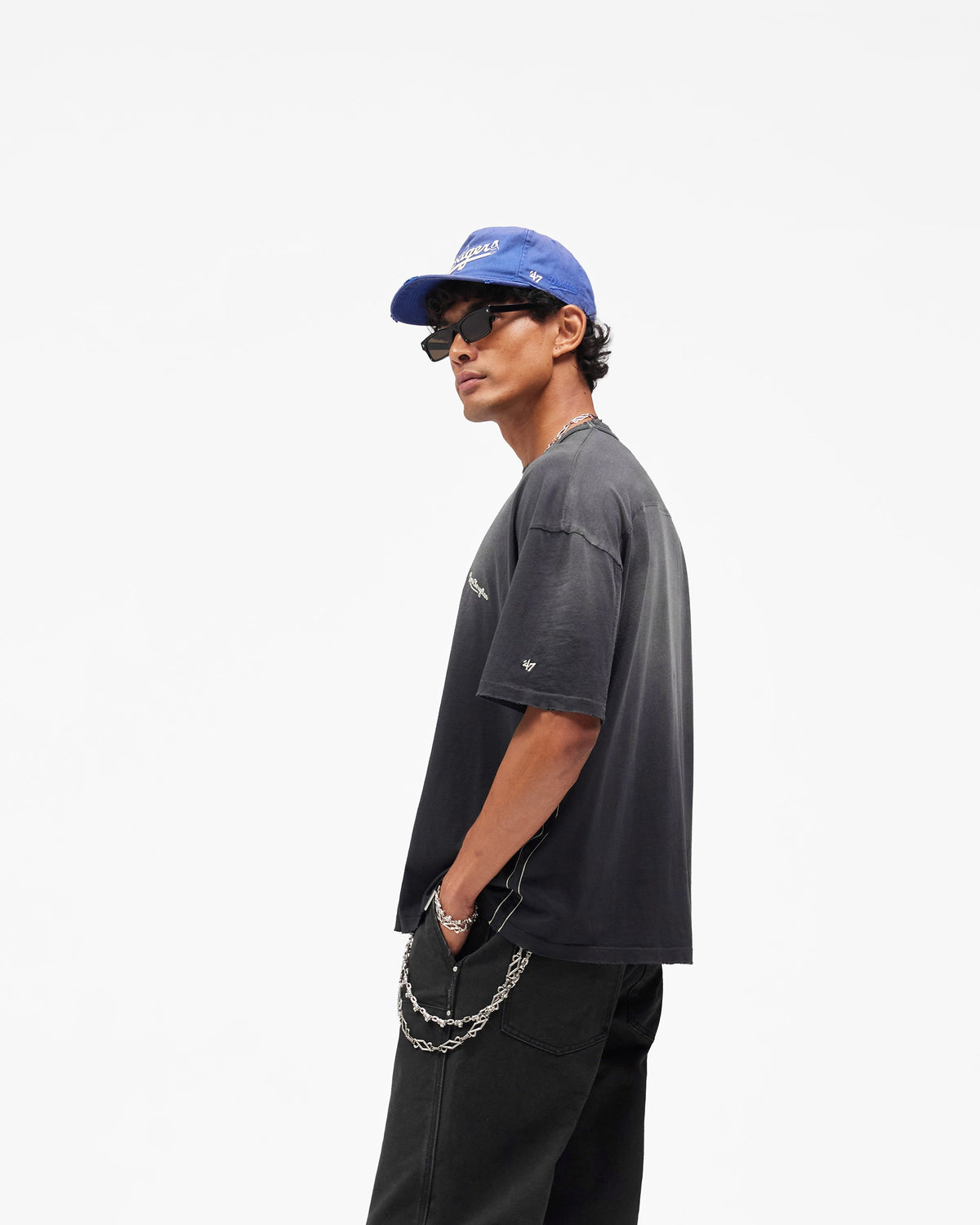 REPRESENT Los Angeles Dodgers x Represent T-Shirt - Stained Black