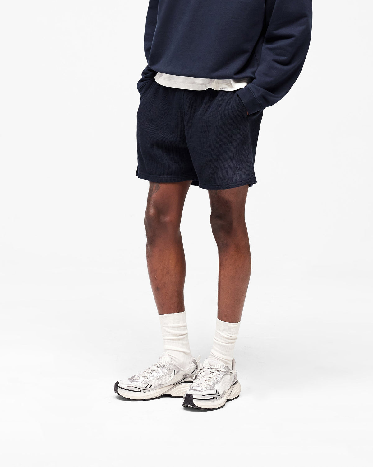 REPRESENT Initial Waffle Shorts - Midnight Navy