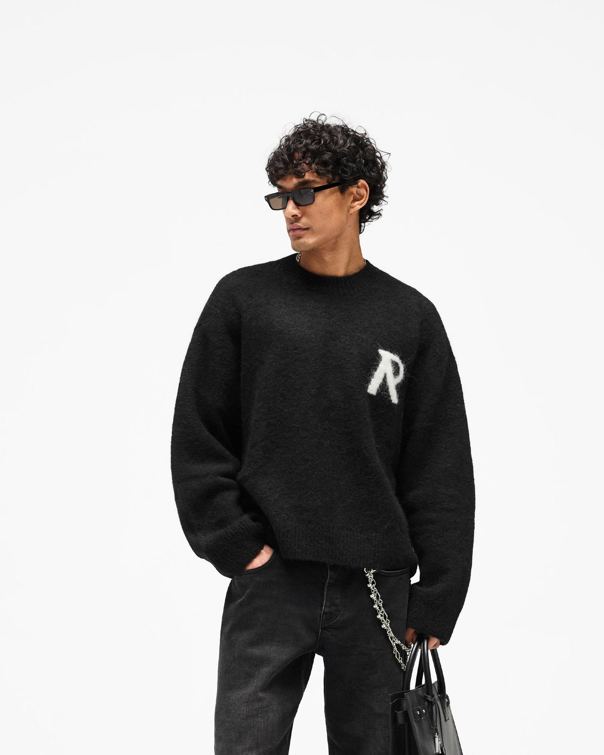 REPRESENT Logo Knit Sweater - Jet Black