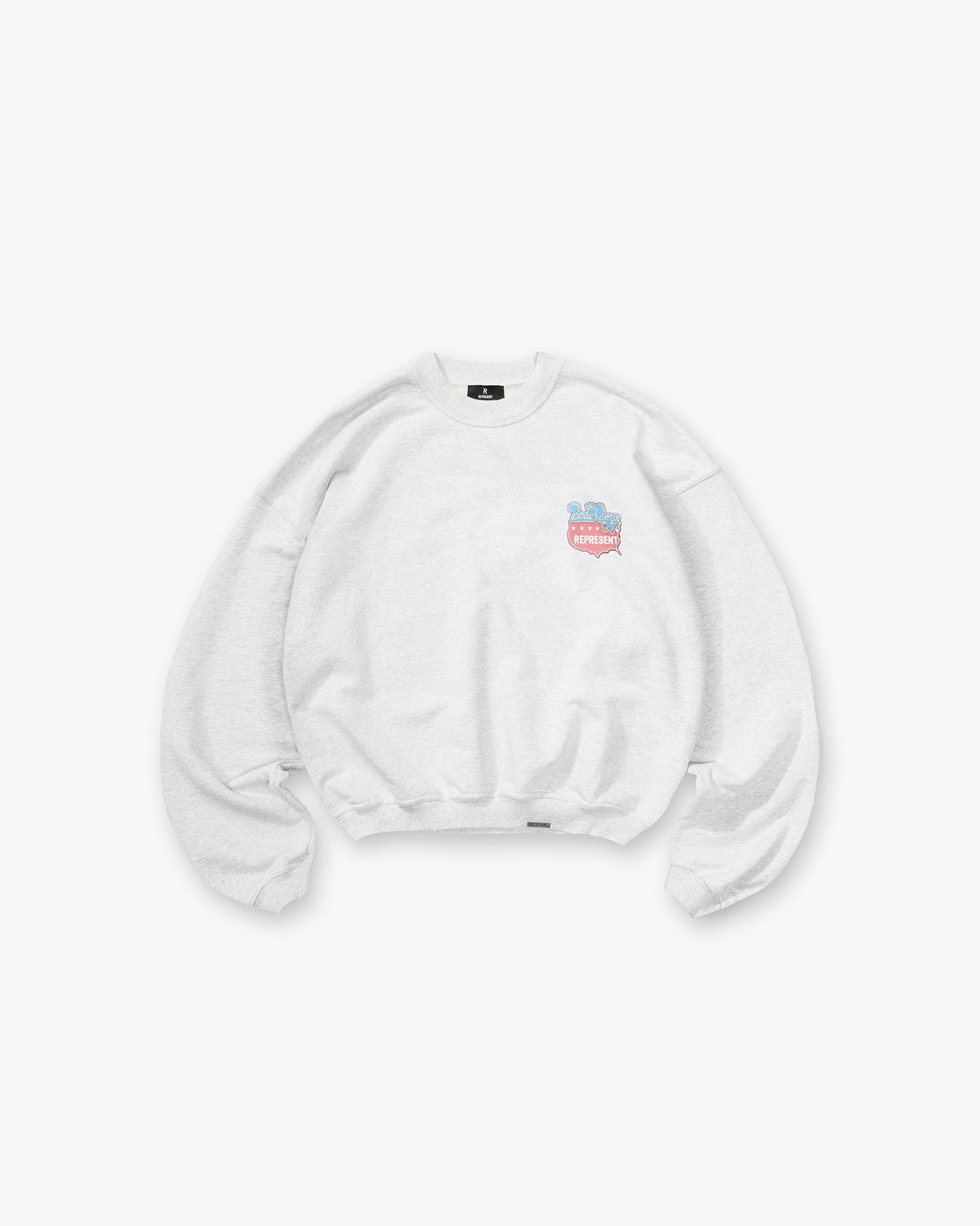 REPRESENT Represent x Beach Boys Americas Band Sweater - Ice Grey Marl