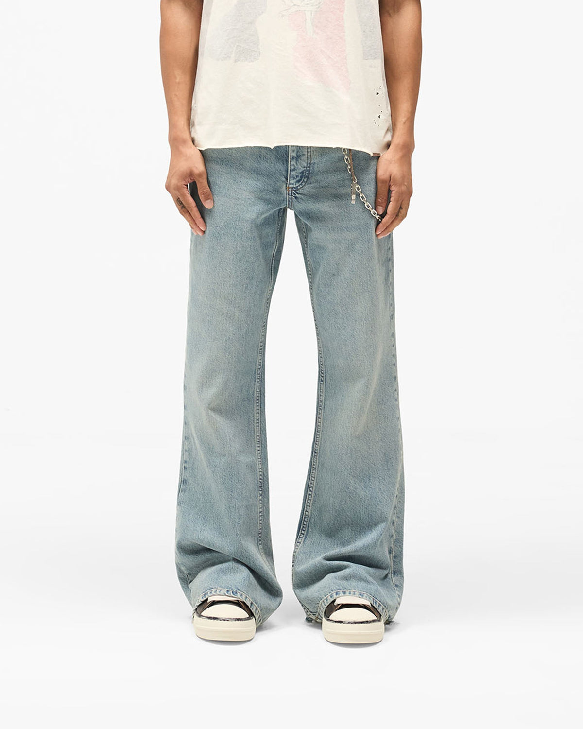 REPRESENT R6 Flare Denim - Astro Blue