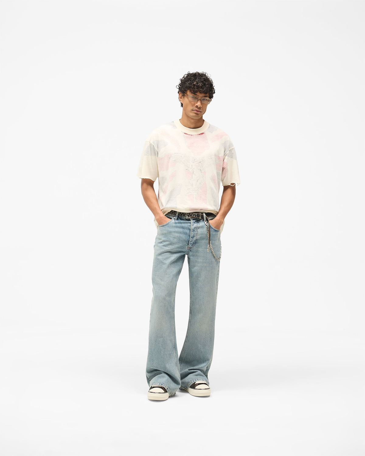 REPRESENT R6 Flare Denim - Astro Blue