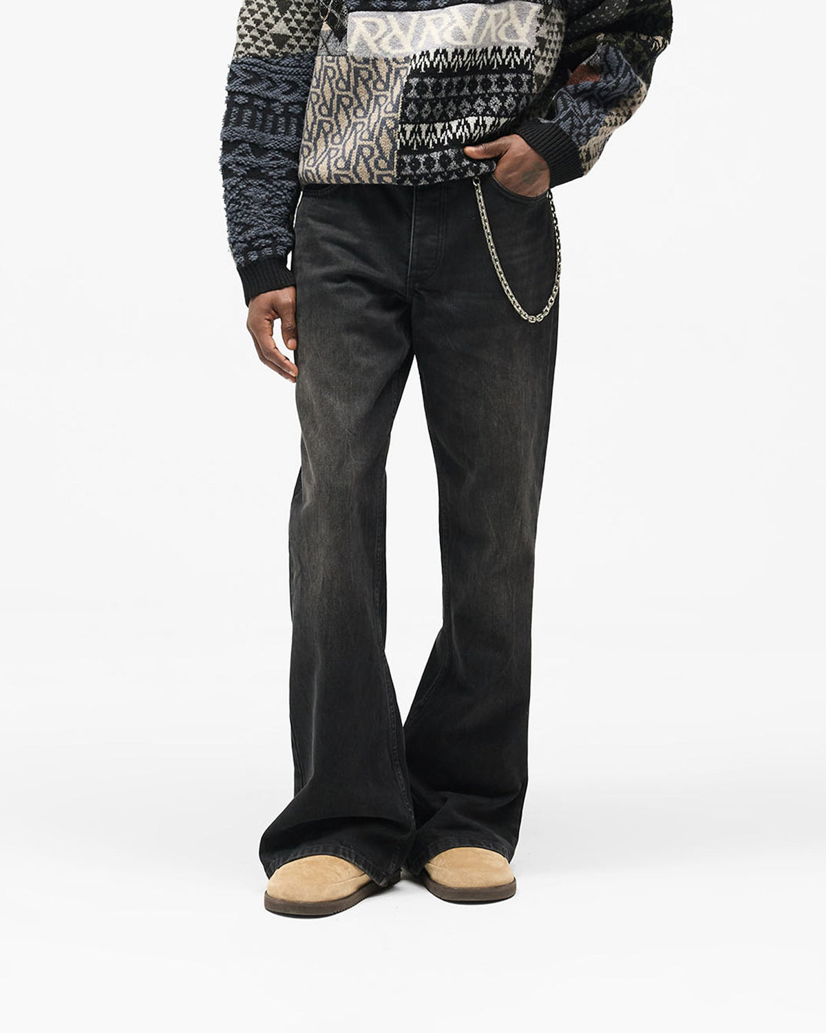 REPRESENT R6 Flare Denim - Black