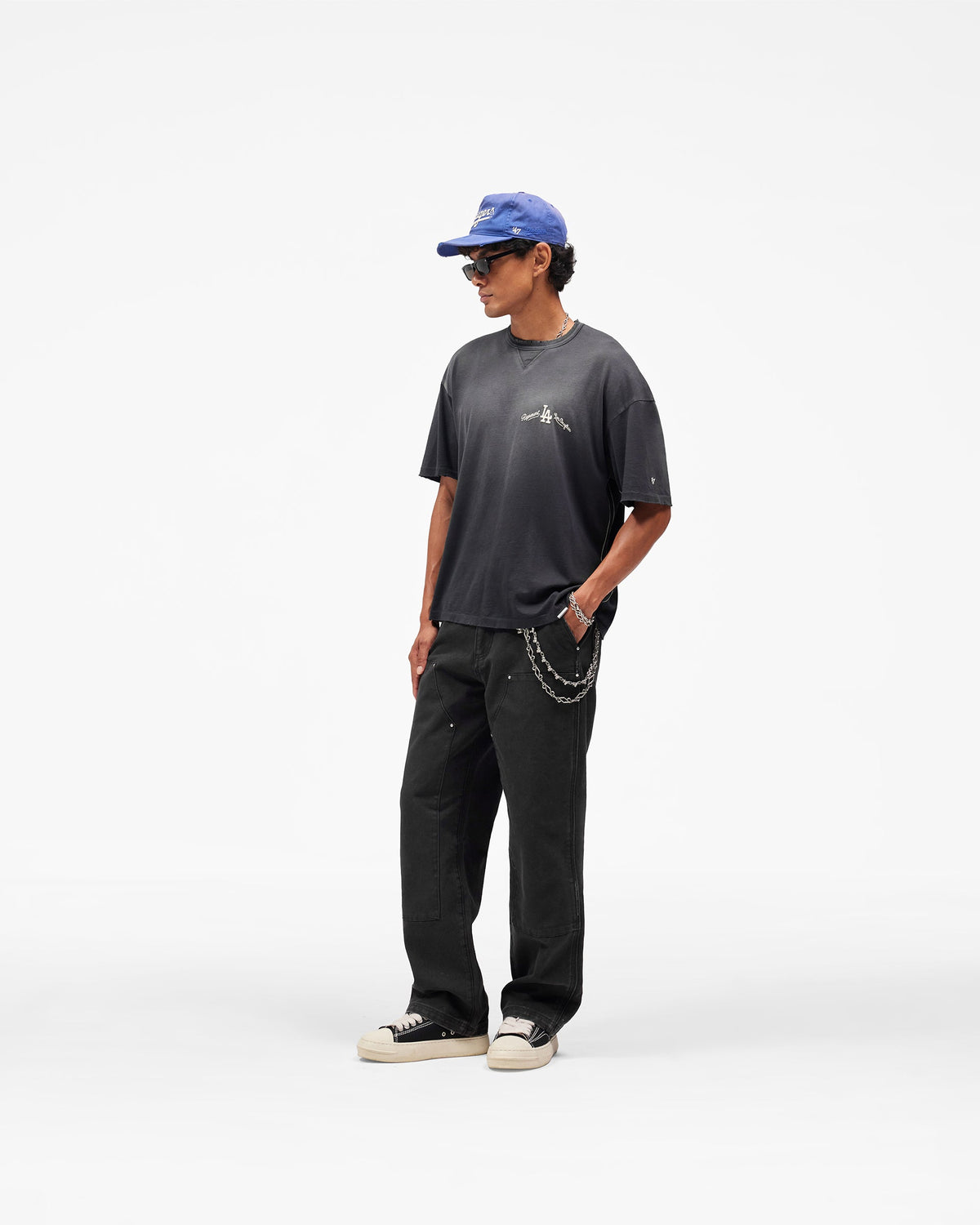 REPRESENT Los Angeles Dodgers x Represent T-Shirt - Stained Black