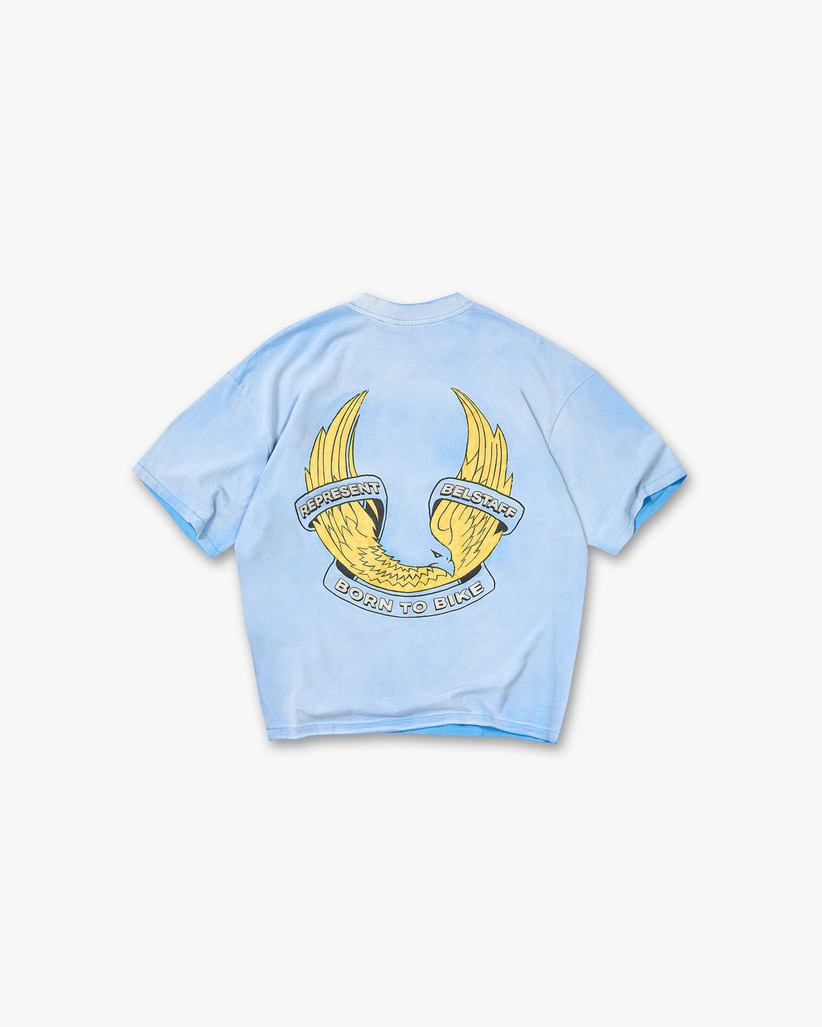 REPRESENT Represent X Belstaff Born To Bike T-Shirt - Mid Blue
