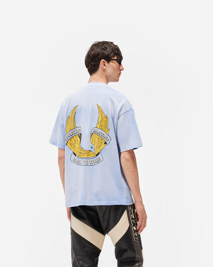 REPRESENT Represent X Belstaff Born To Bike T-Shirt - Mid Blue