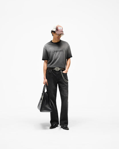 REPRESENT Represent Ringer T-Shirt - Stained Black