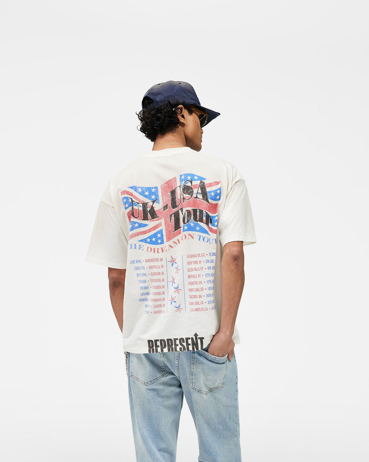 REPRESENT Dream On Tour T-Shirt - Washed Ecru