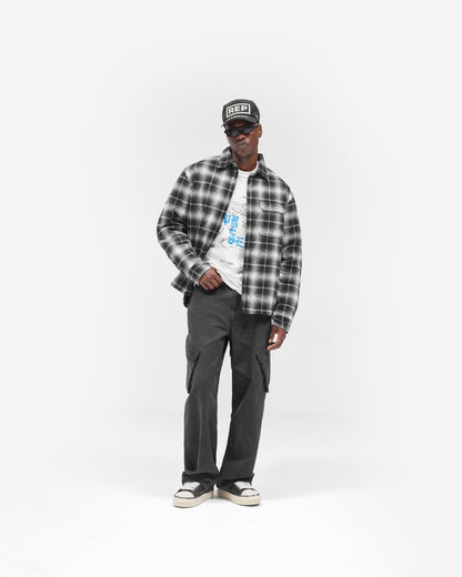 REPRESENT Logo Quilted Shirt - Black