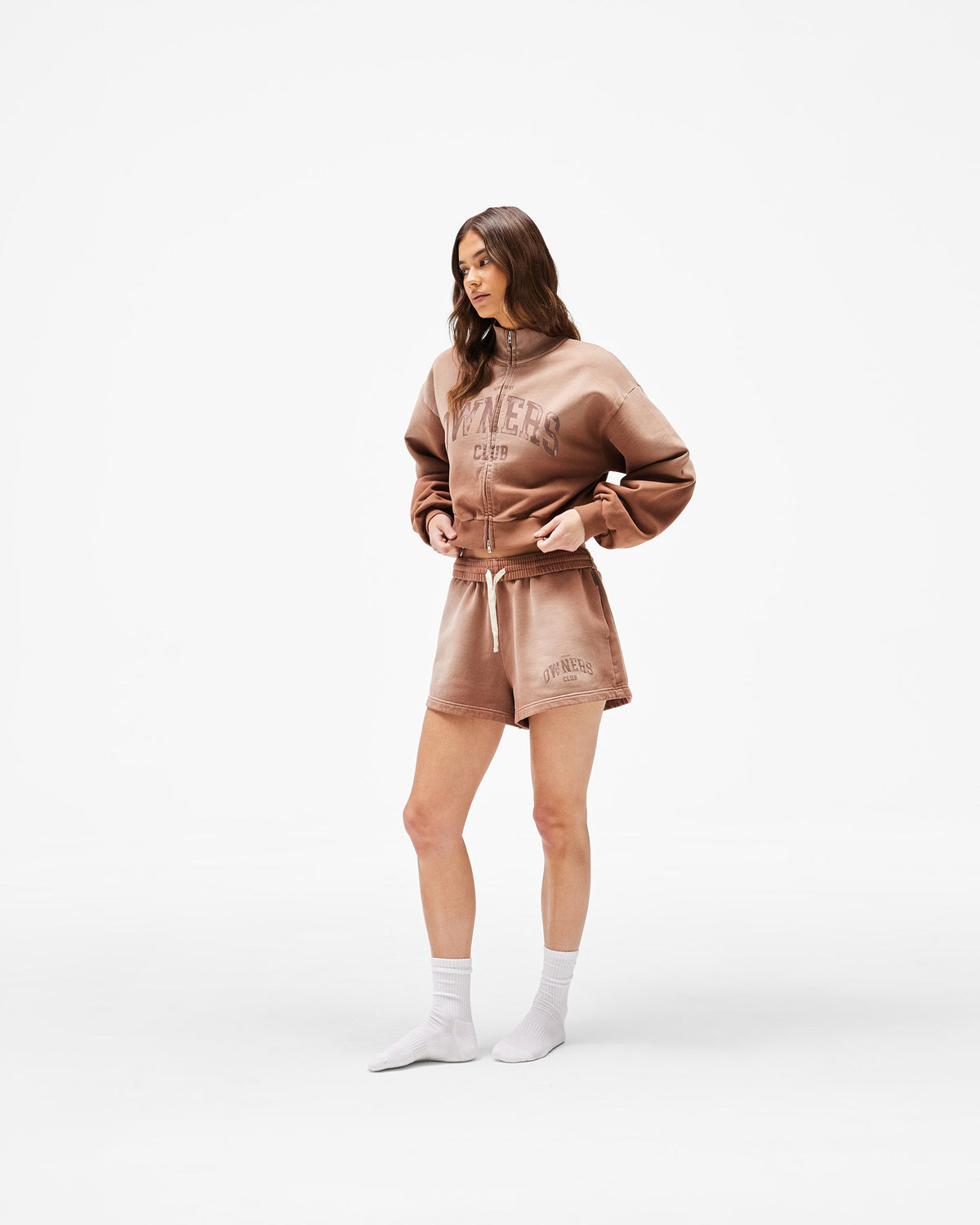 REPRESENT Represent Owners Club Zip Funnel Neck - Sienna