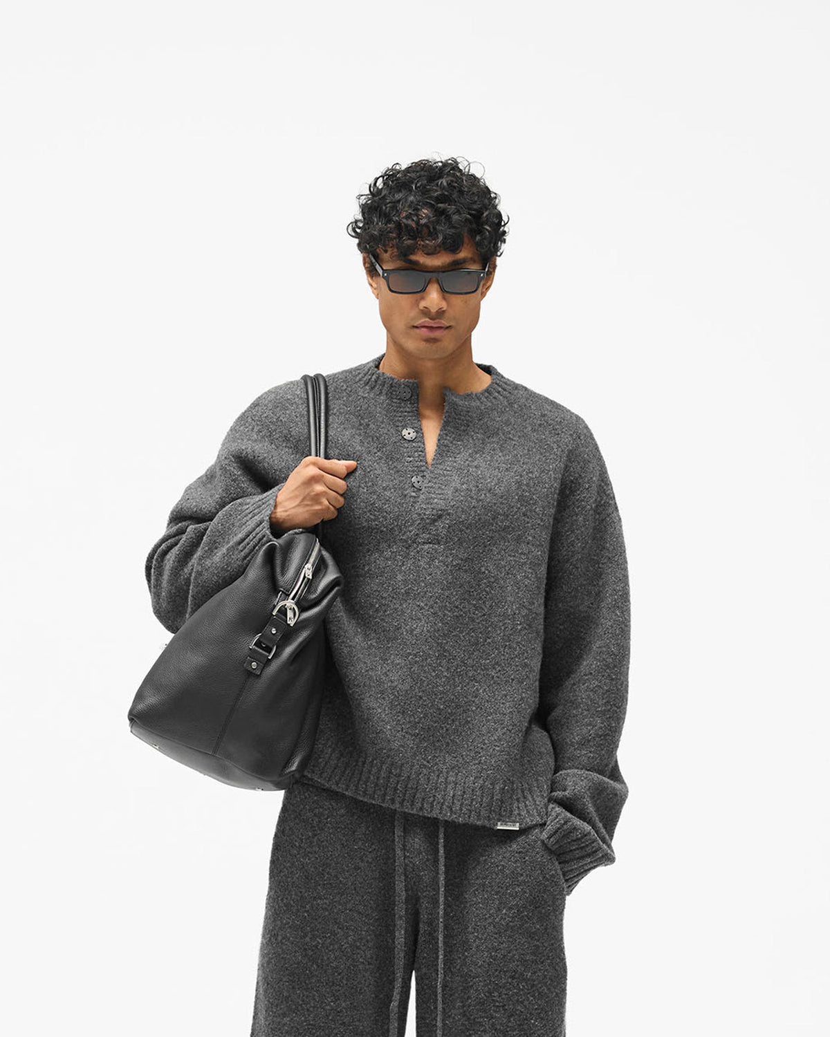REPRESENT Ramone Knit Sweater - Dark Grey