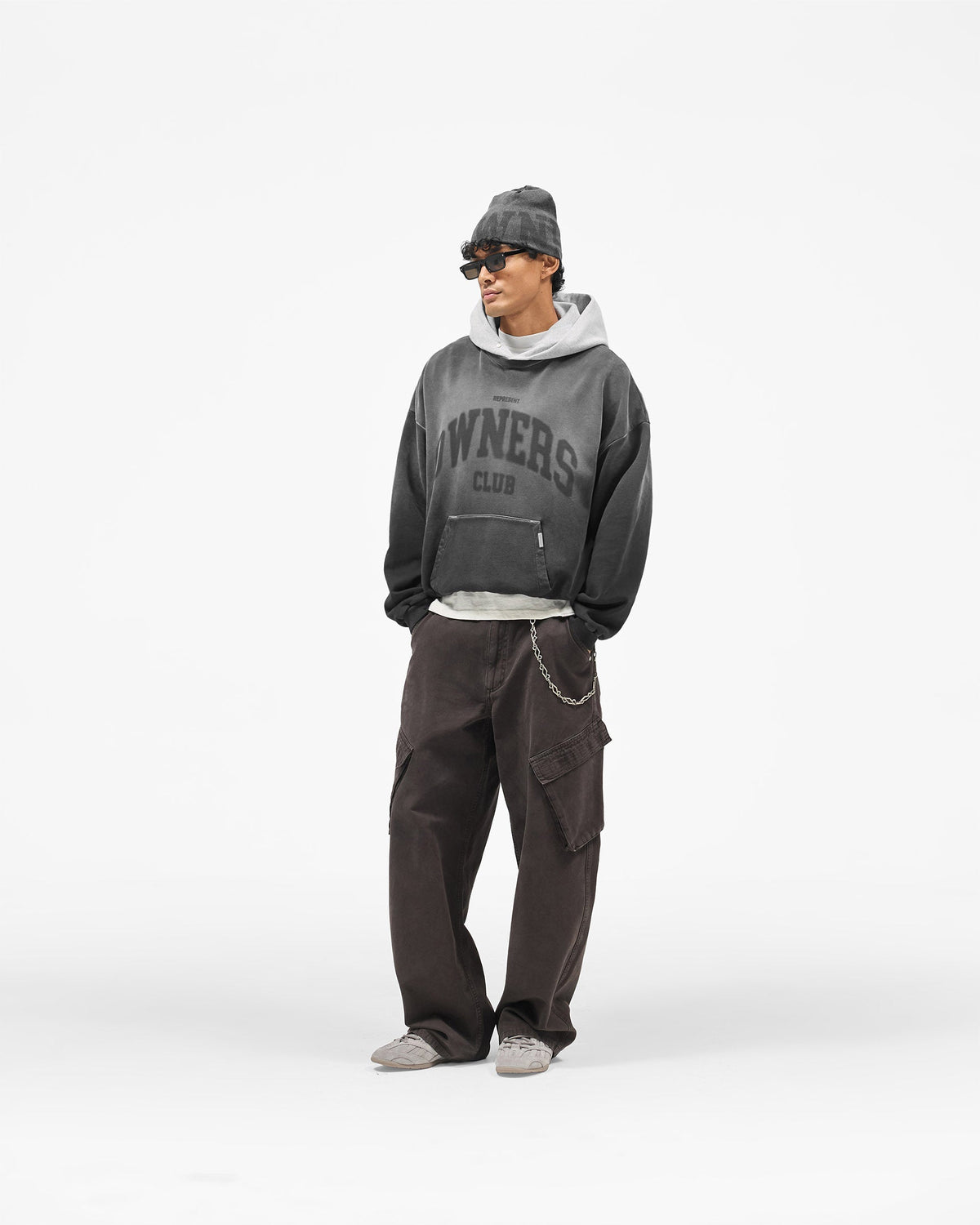 REPRESENT Represent Owners Club Contrast Hoodie - Weathered Black
