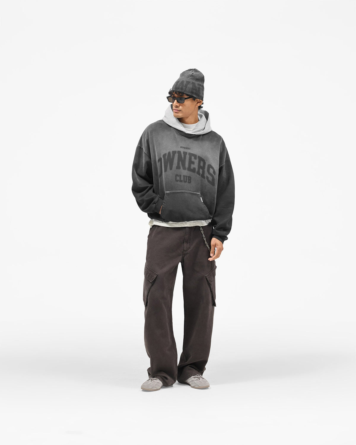 REPRESENT Represent Owners Club Contrast Hoodie - Weathered Black