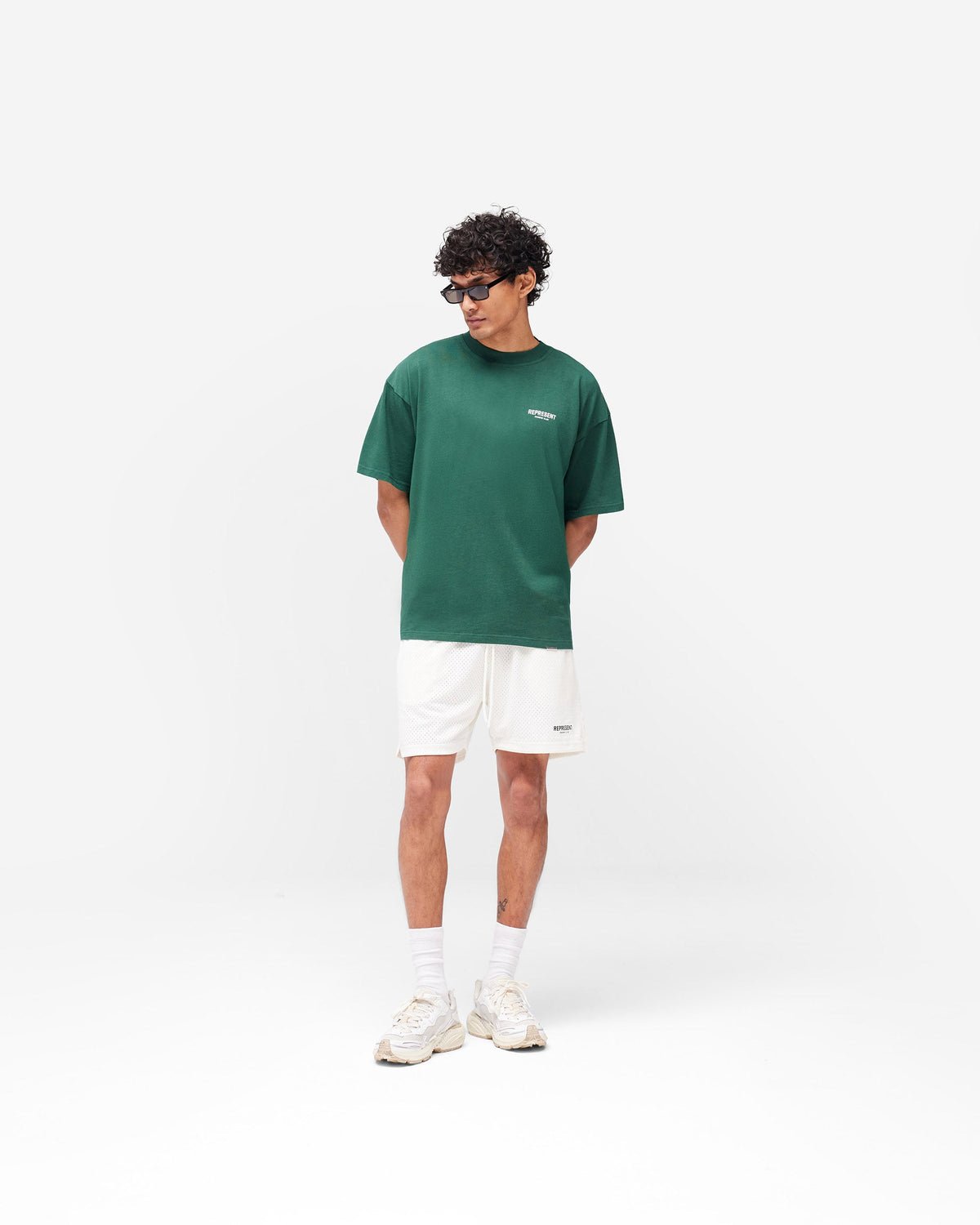 REPRESENT Represent Owners Club Mesh Shorts - Flat White
